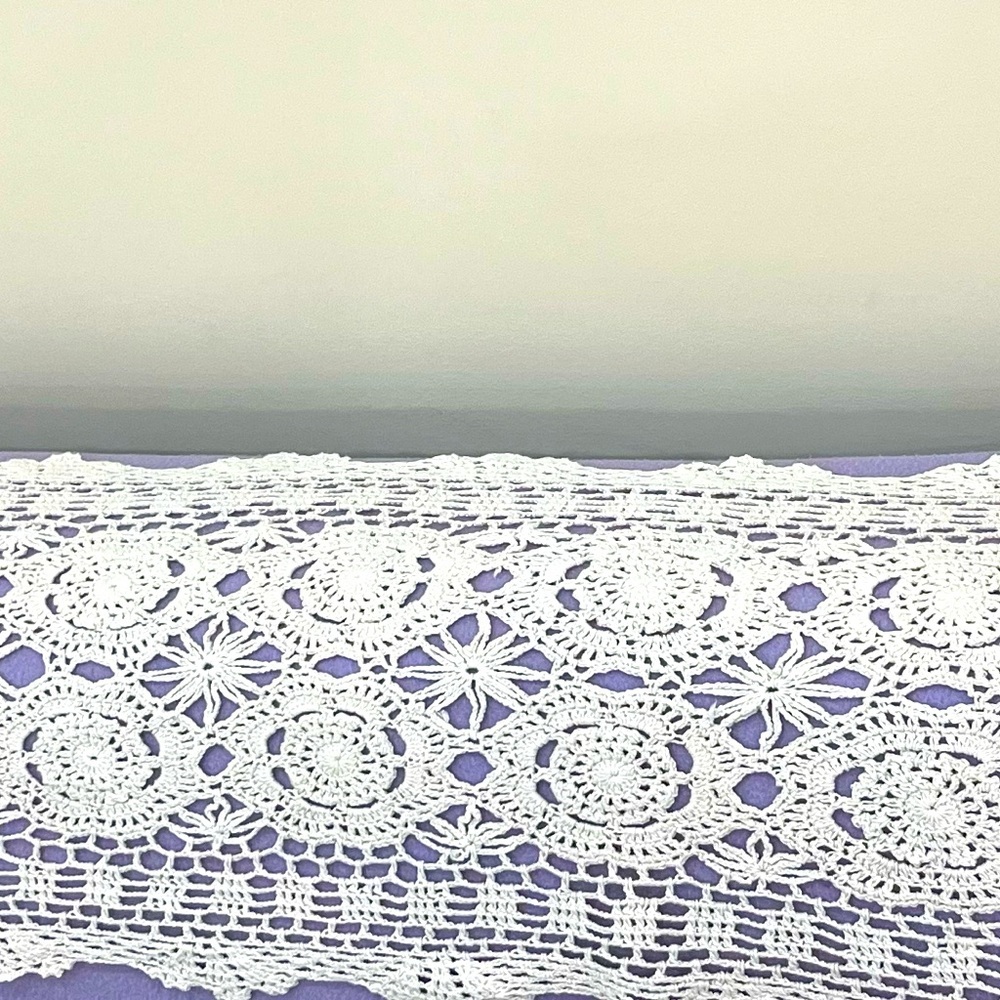 Handmade Crochet Lace Table Runner - Picture 2 of 5